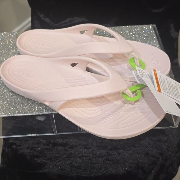 Crocs Kadee 2 Flip-Flop Sandals- Barely Pink - Picture 6 of 9